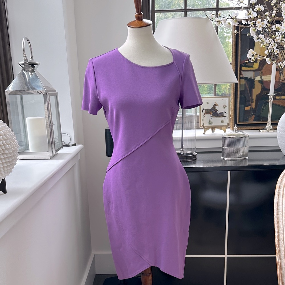 St. John Asymmetrical Lilac Dress Size 6